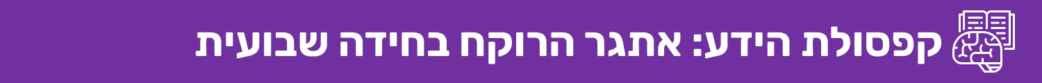 קפסולת הידע אתגר הרוקח